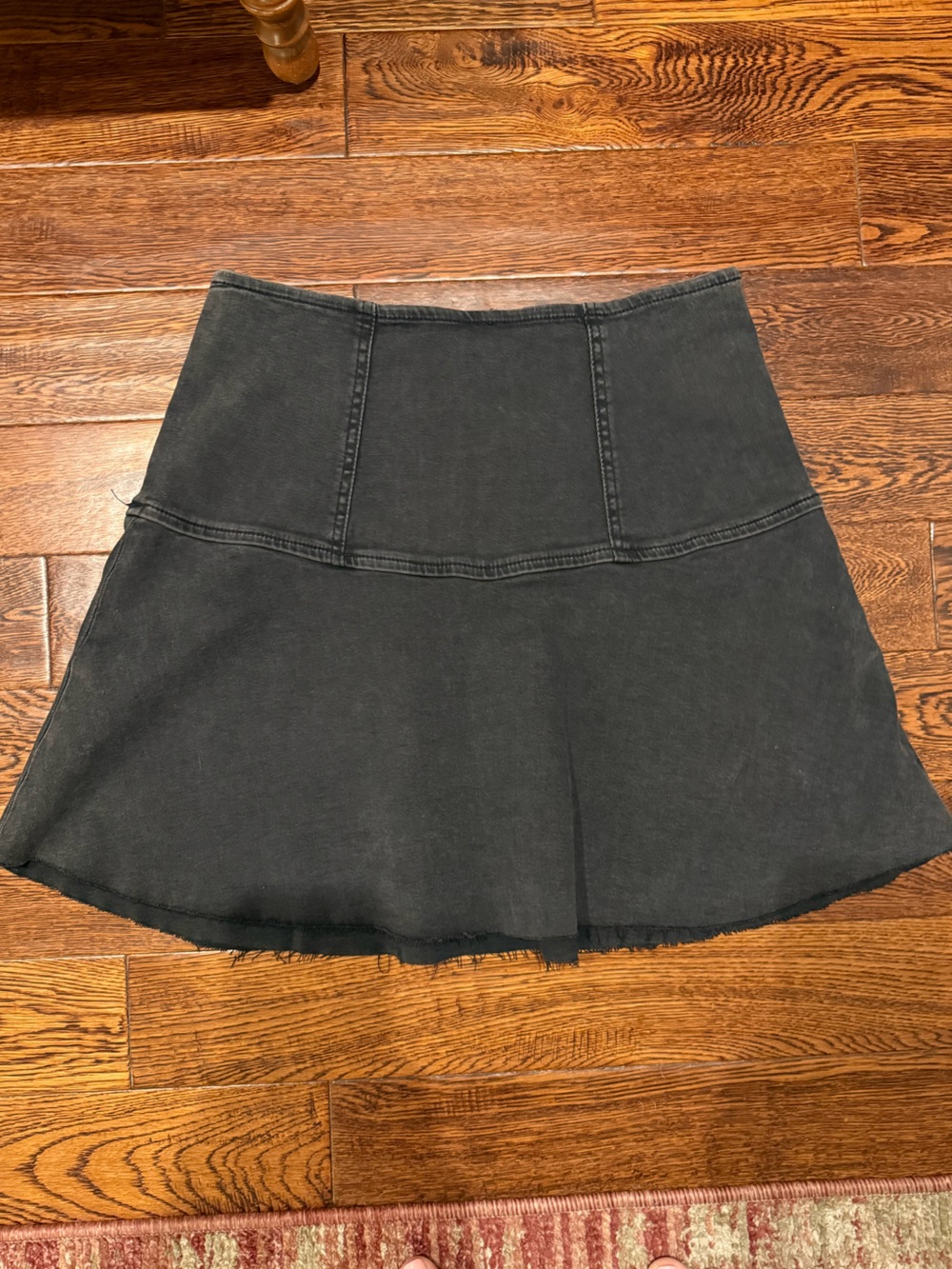 We the Free High-Waist Black Denim Skirt